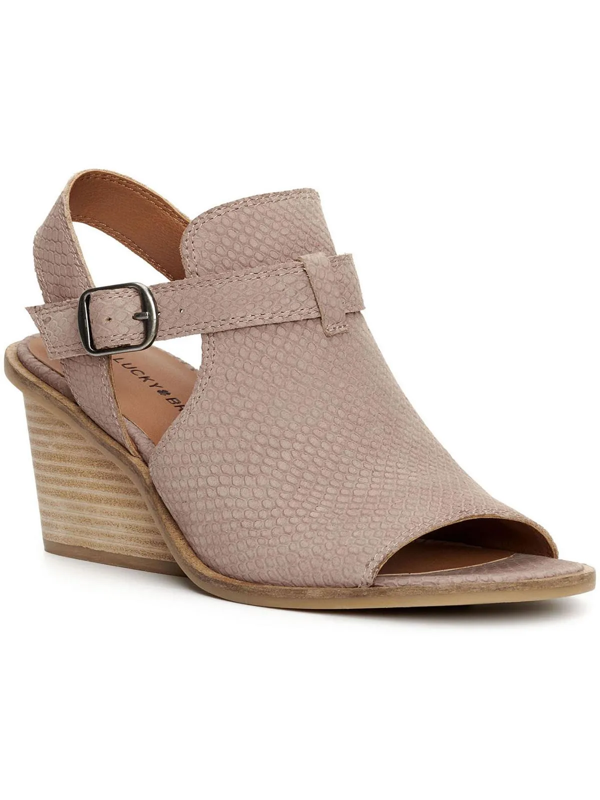 Labradite Womens Leather Dressy Wedge Sandals