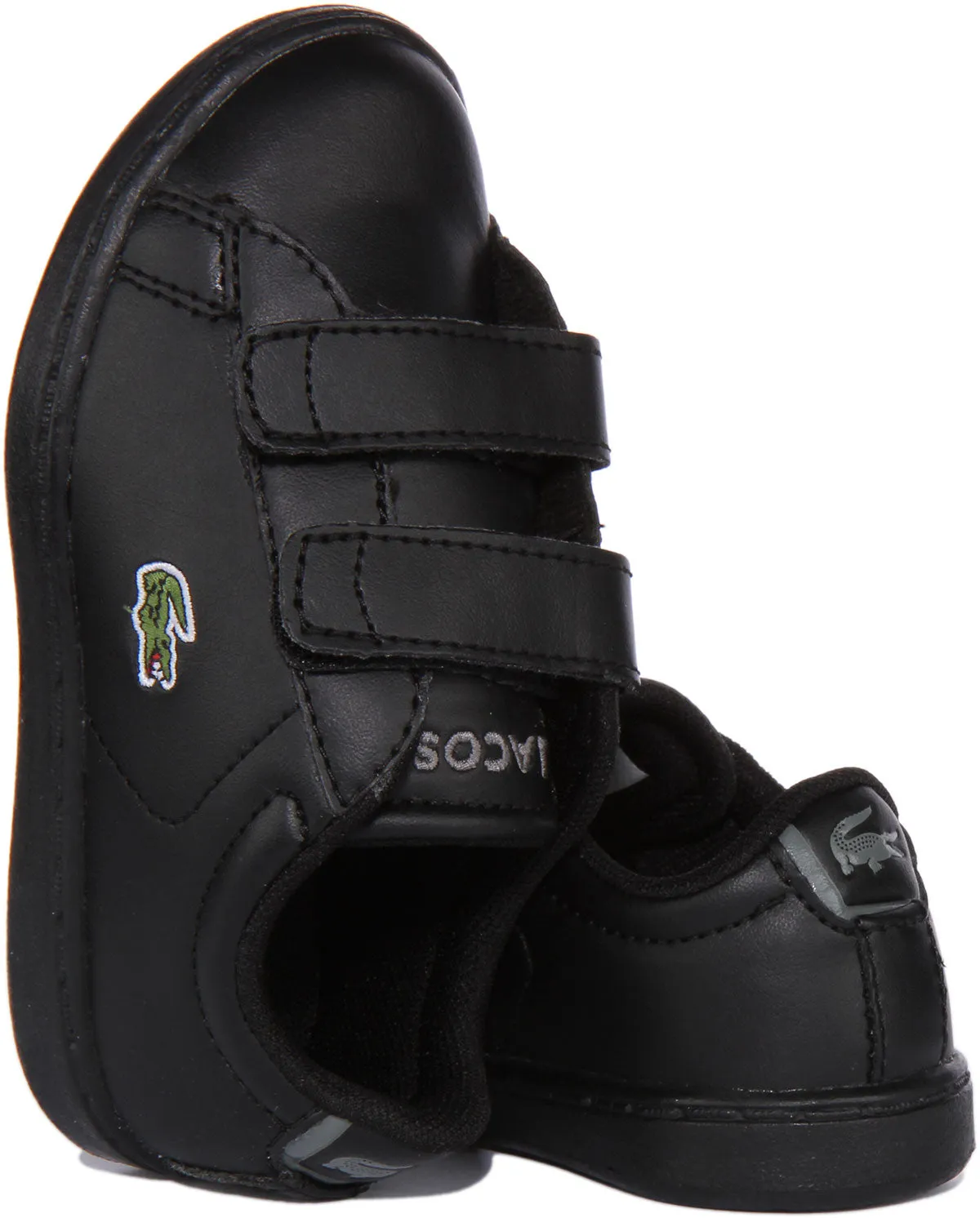 Lacoste Carnaby Evo In Black For Infants Shoes Lacoste