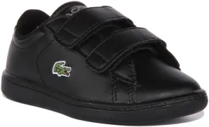 Lacoste Carnaby Evo In Black For Infants Shoes Lacoste