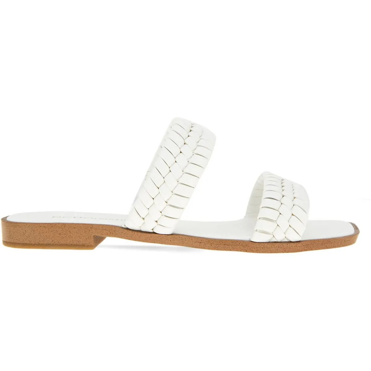 Lara Womens Faux Leather Braided Slide Sandals