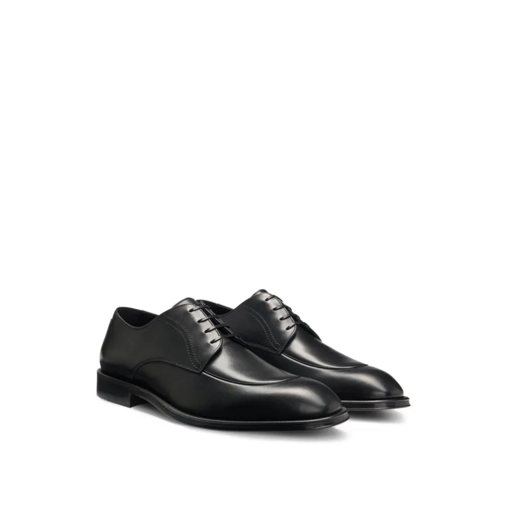 Leather Derby shoes with apron toe