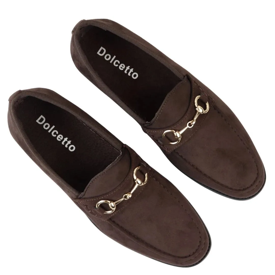 Leather Lined Slip On Suede Loafer Shoes