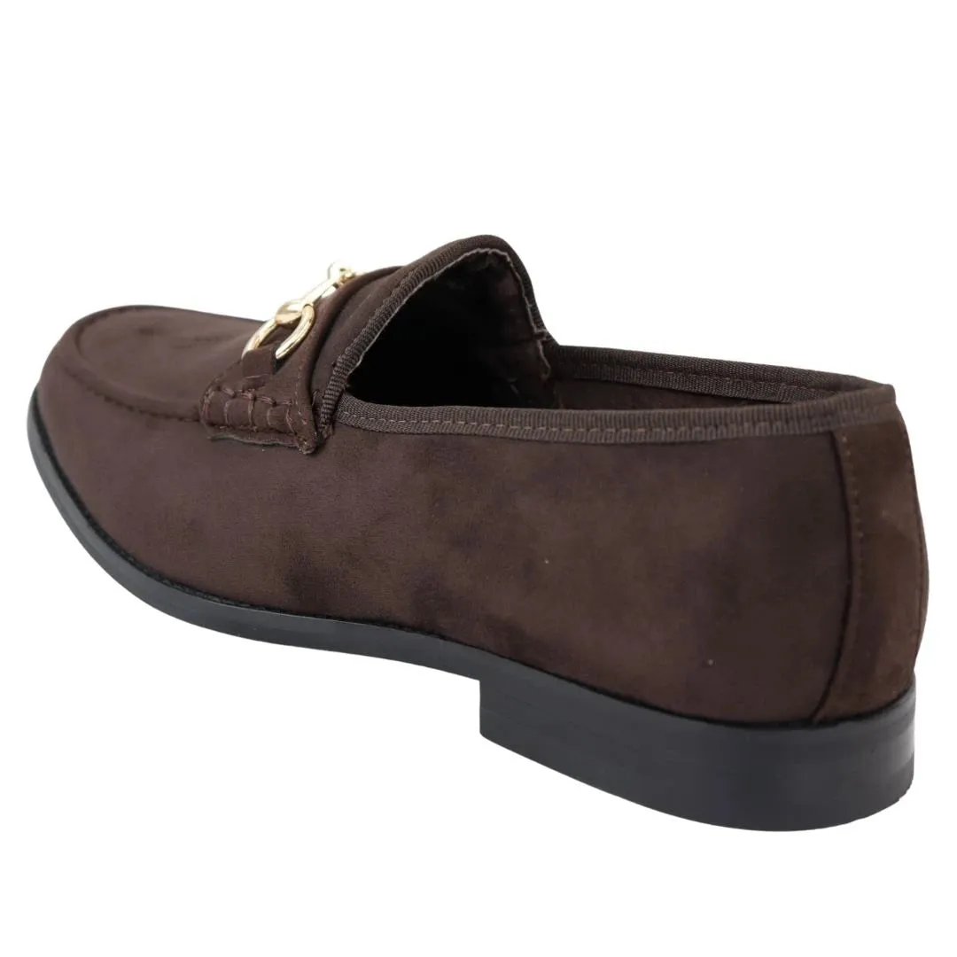 Leather Lined Slip On Suede Loafer Shoes