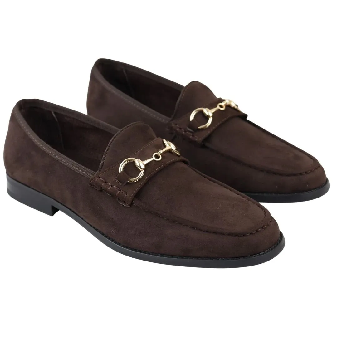 Leather Lined Slip On Suede Loafer Shoes