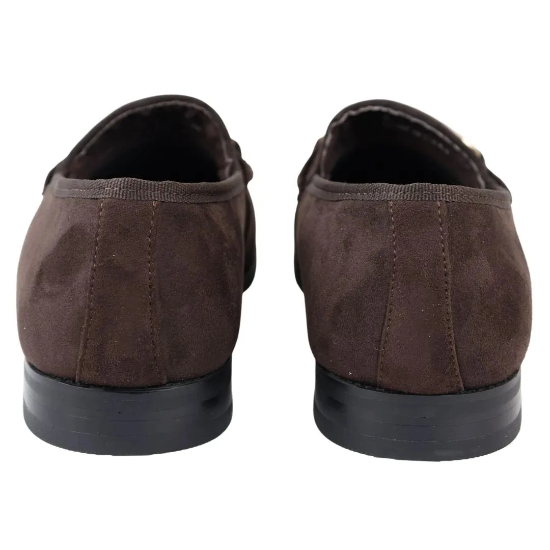 Leather Lined Slip On Suede Loafer Shoes