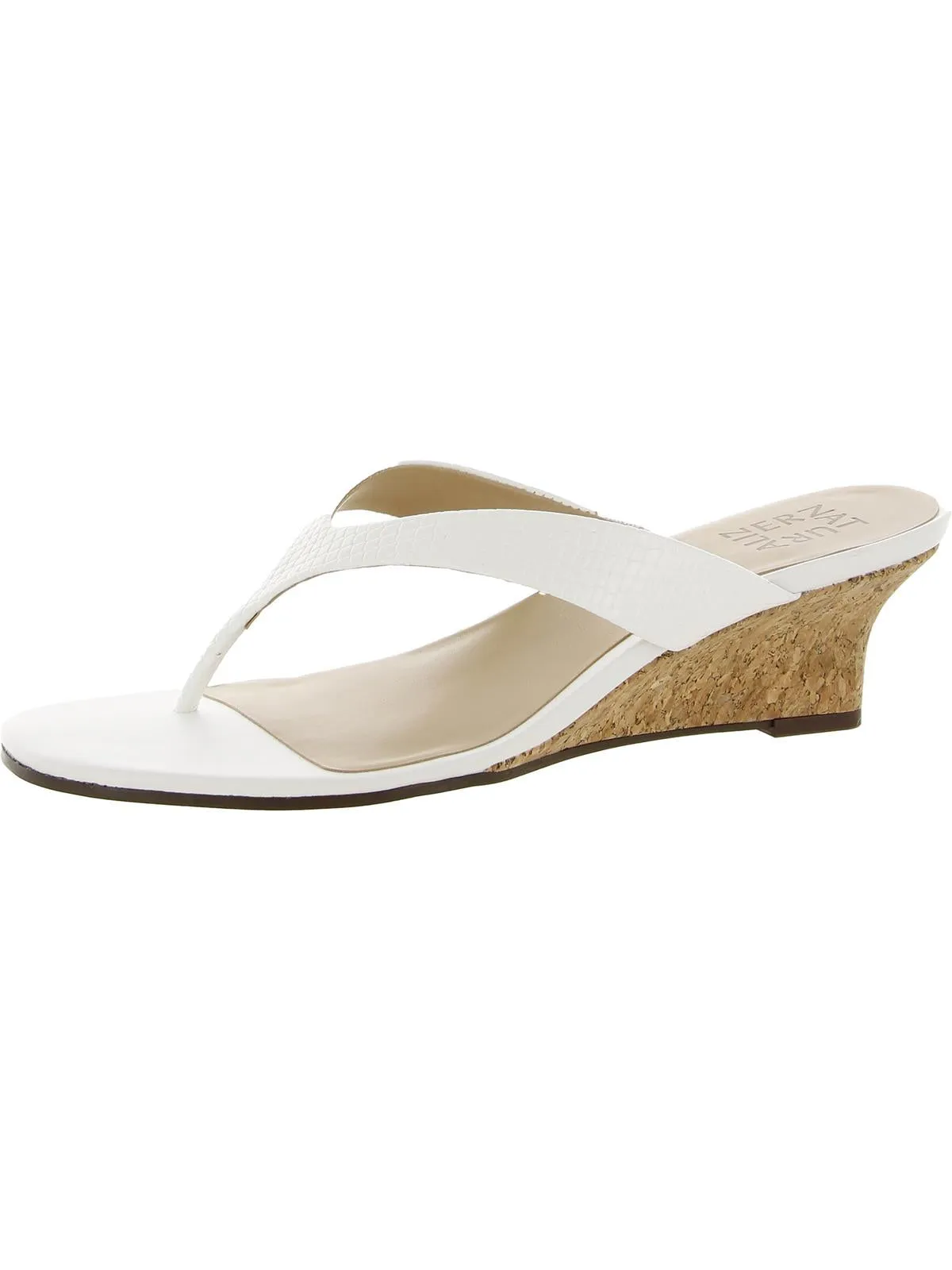 Lenna Womens Leather Slip On Wedge Sandals