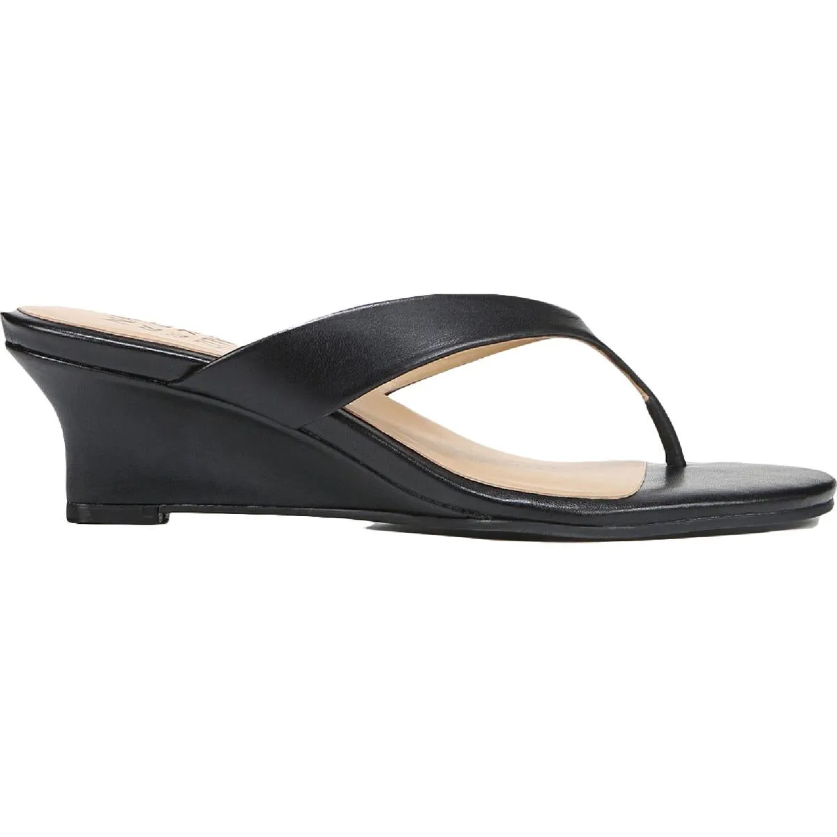 Lenna Womens Leather Slip On Wedge Sandals