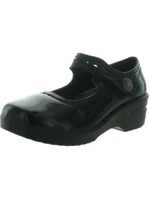 Letsee Womens Patent Adjustable Clogs