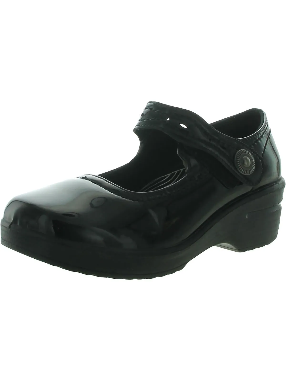 Letsee Womens Patent Adjustable Clogs
