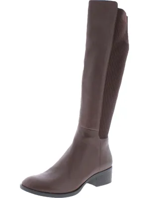 Levon Womens Leather Knee-High Riding Boots