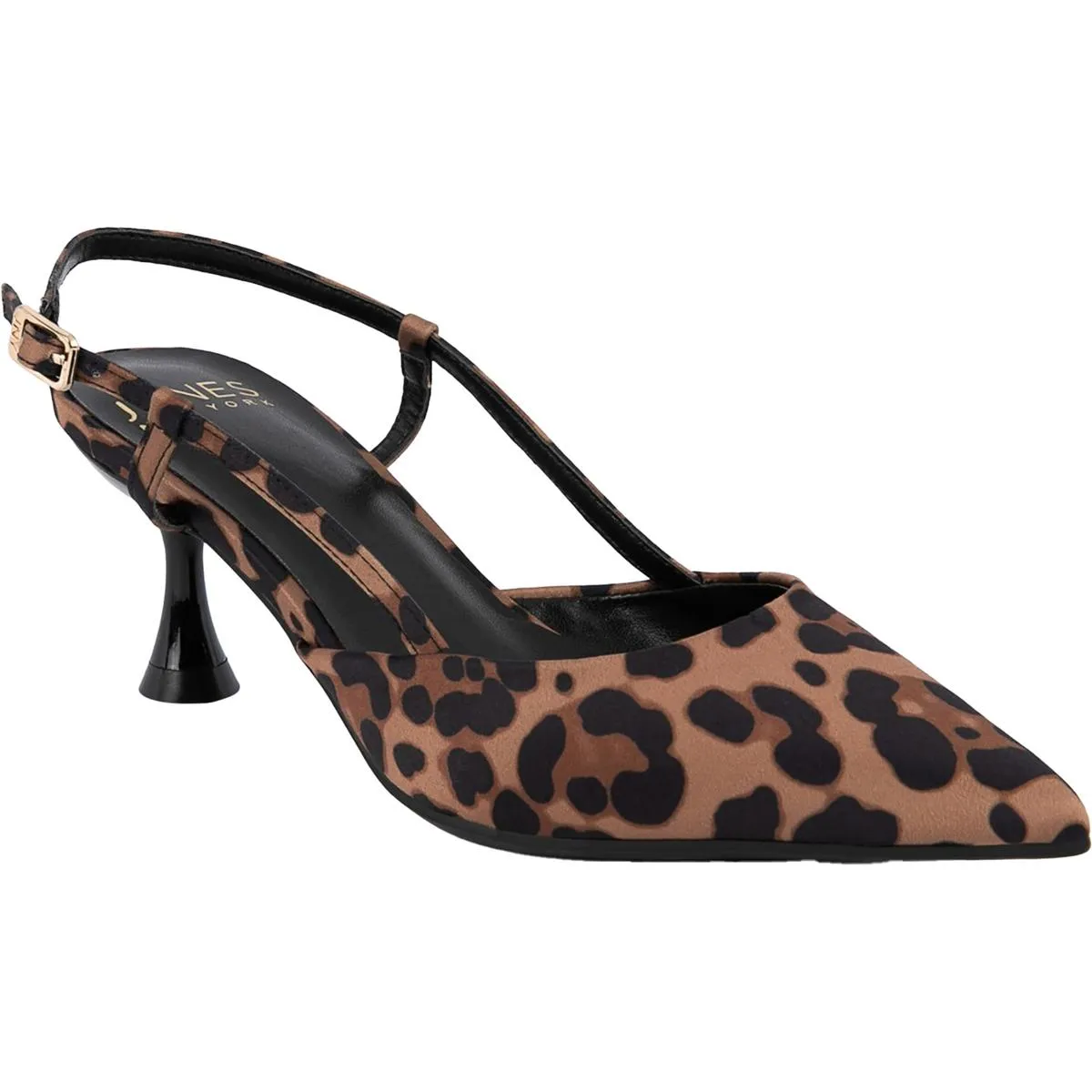Lina Womens Adjustable Canvas Slingback Heels