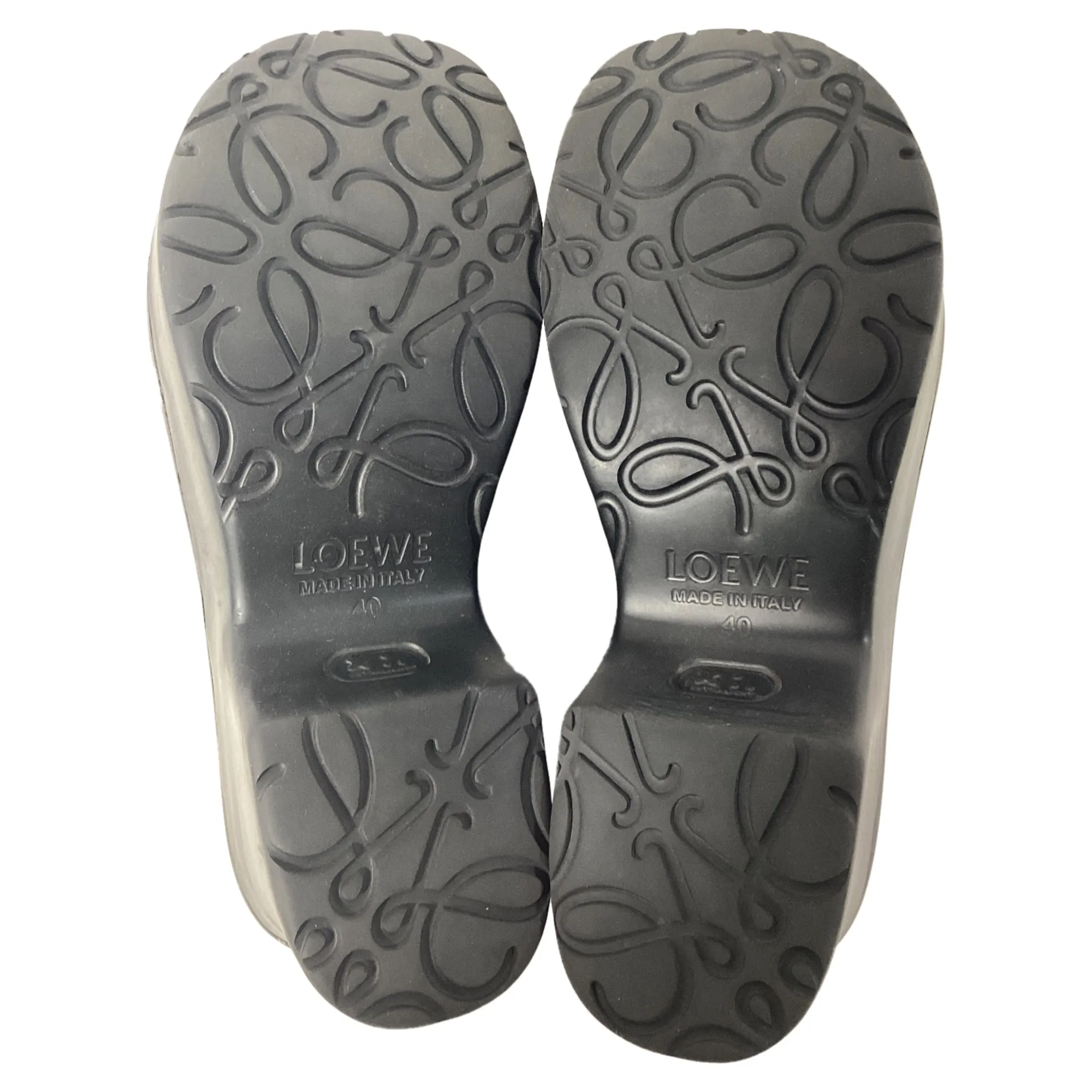 Loewe Terra Foam Platform Clogs in Black Rubber