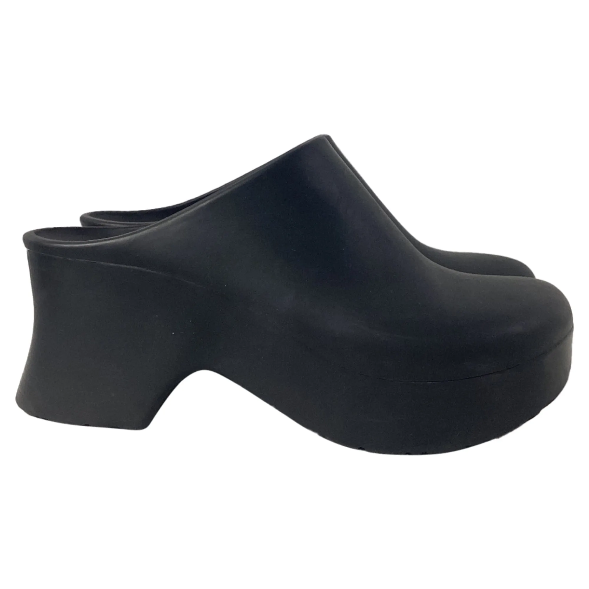 Loewe Terra Foam Platform Clogs in Black Rubber