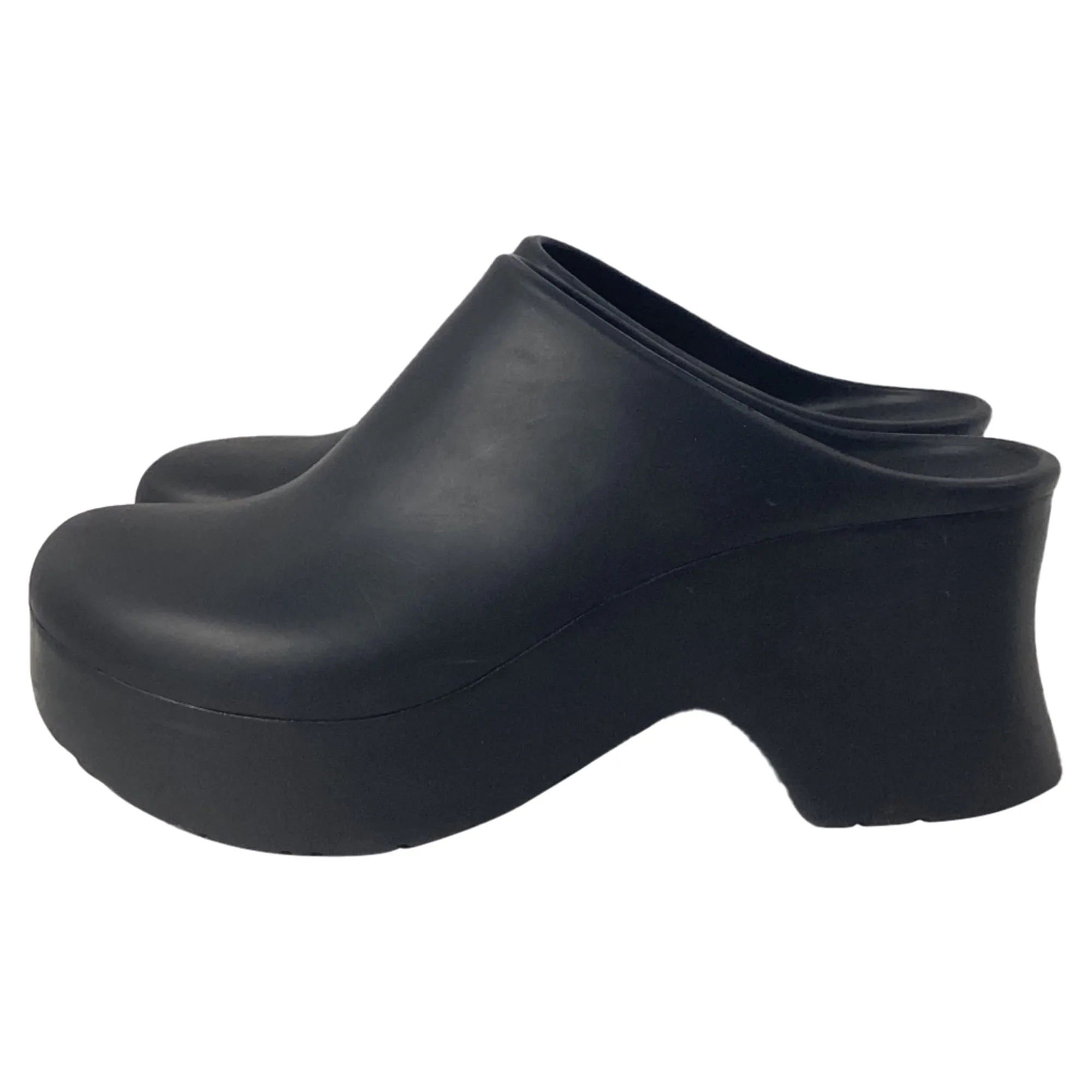 Loewe Terra Foam Platform Clogs in Black Rubber