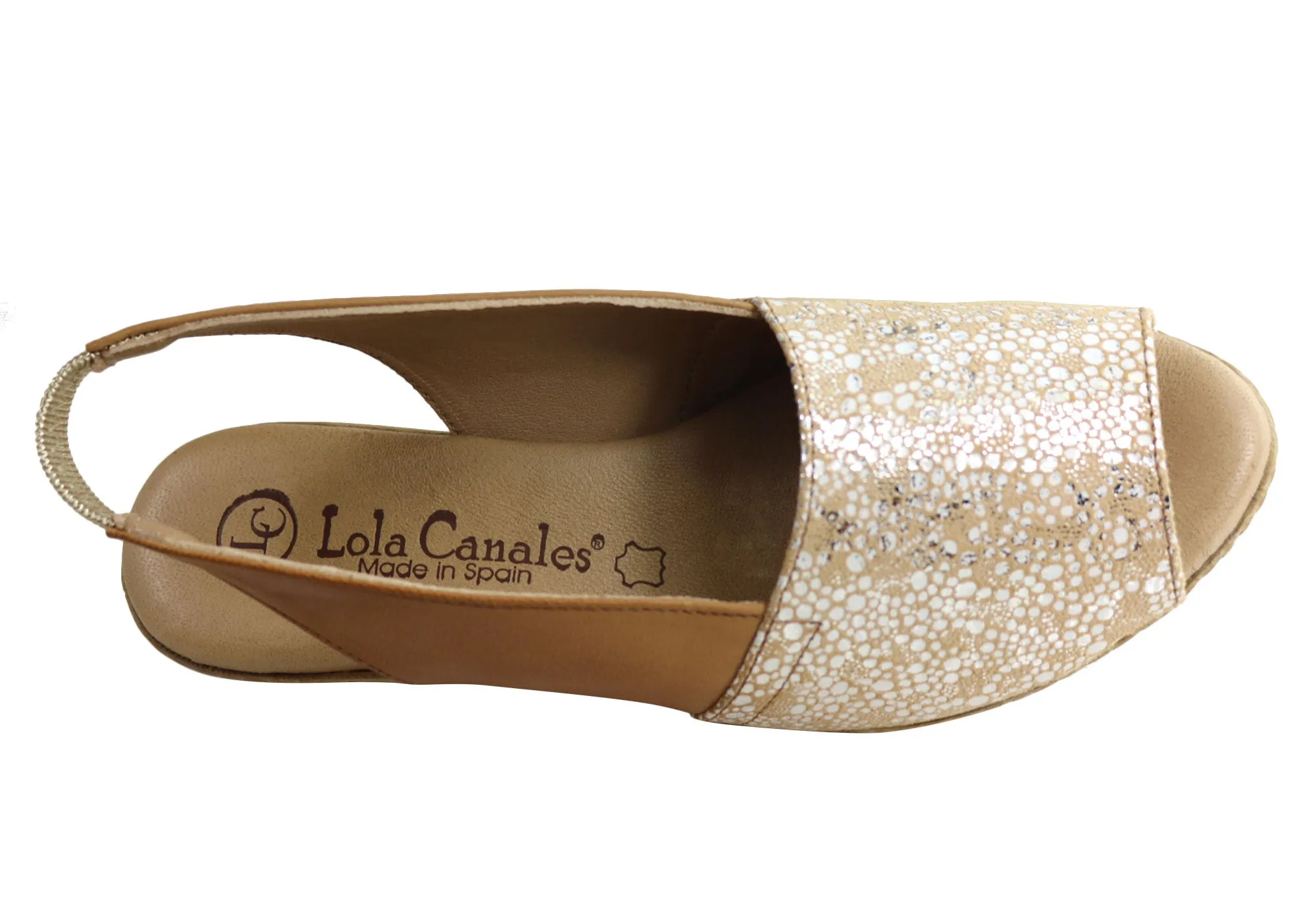 Lola Canales Lulu Womens Comfort Leather Wedge Sandals Made In Spain Lola Canales Shoes