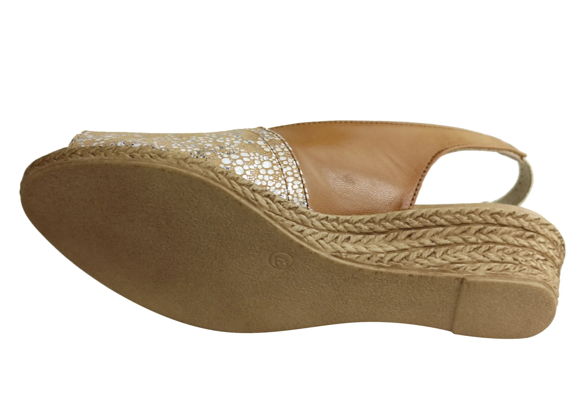 Lola Canales Lulu Womens Comfort Leather Wedge Sandals Made In Spain Lola Canales Shoes