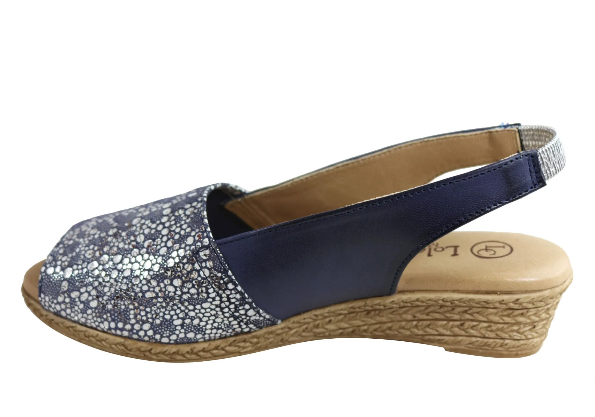 Lola Canales Lulu Womens Comfort Leather Wedge Sandals Made In Spain Lola Canales Shoes