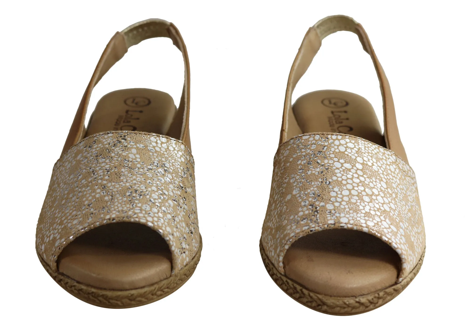 Lola Canales Lulu Womens Comfort Leather Wedge Sandals Made In Spain Lola Canales Shoes