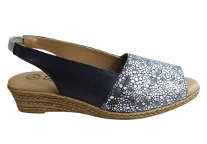 Lola Canales Lulu Womens Comfort Leather Wedge Sandals Made In Spain Lola Canales Shoes