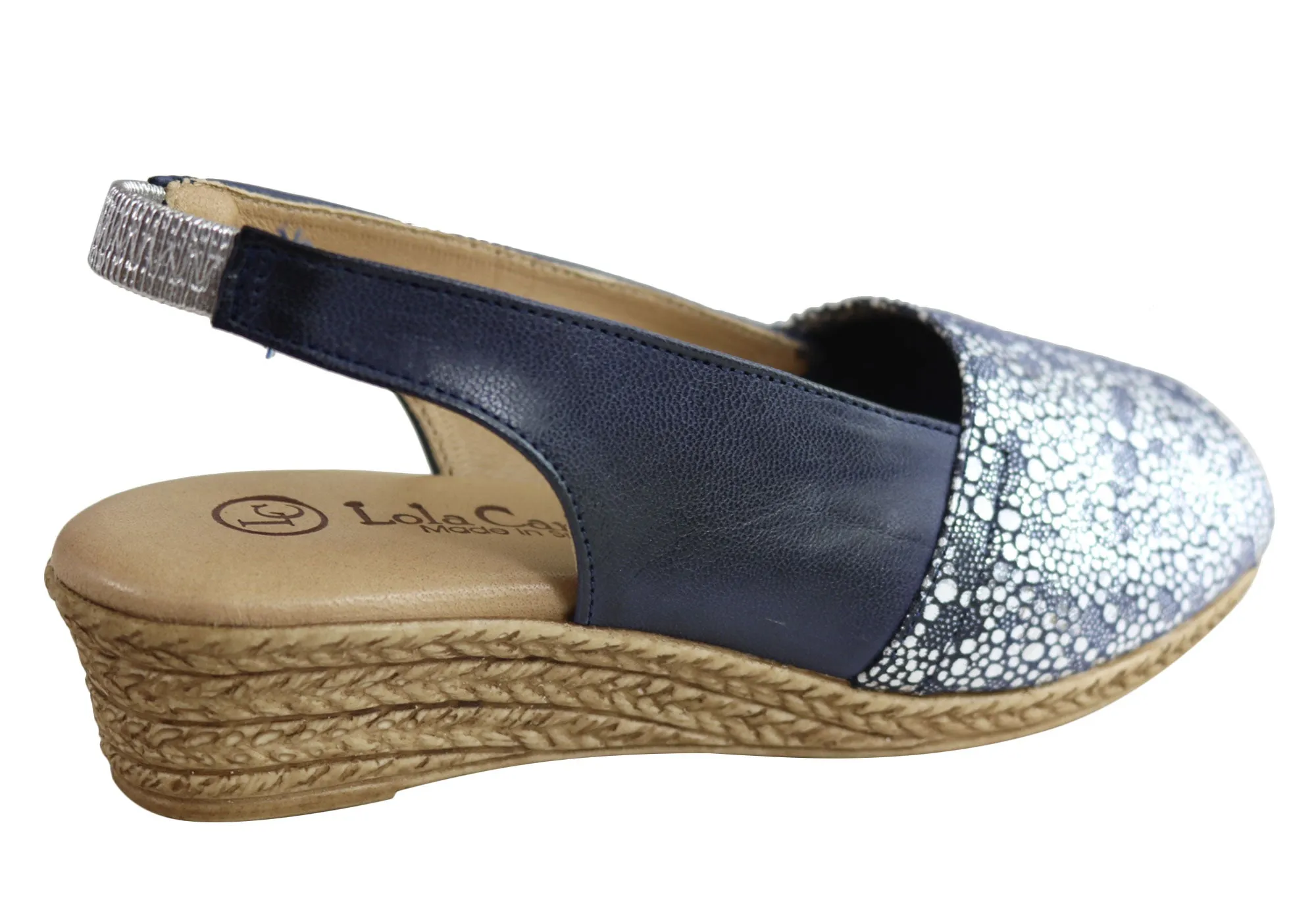 Lola Canales Lulu Womens Comfort Leather Wedge Sandals Made In Spain Lola Canales Shoes
