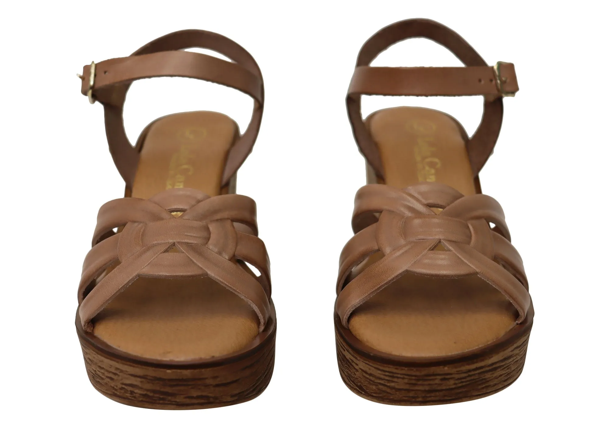 Lola Canales Moment Womens Spanish Leather Wedge Sandals Lola Canales Shoes