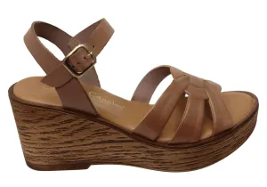 Lola Canales Moment Womens Spanish Leather Wedge Sandals Lola Canales Shoes