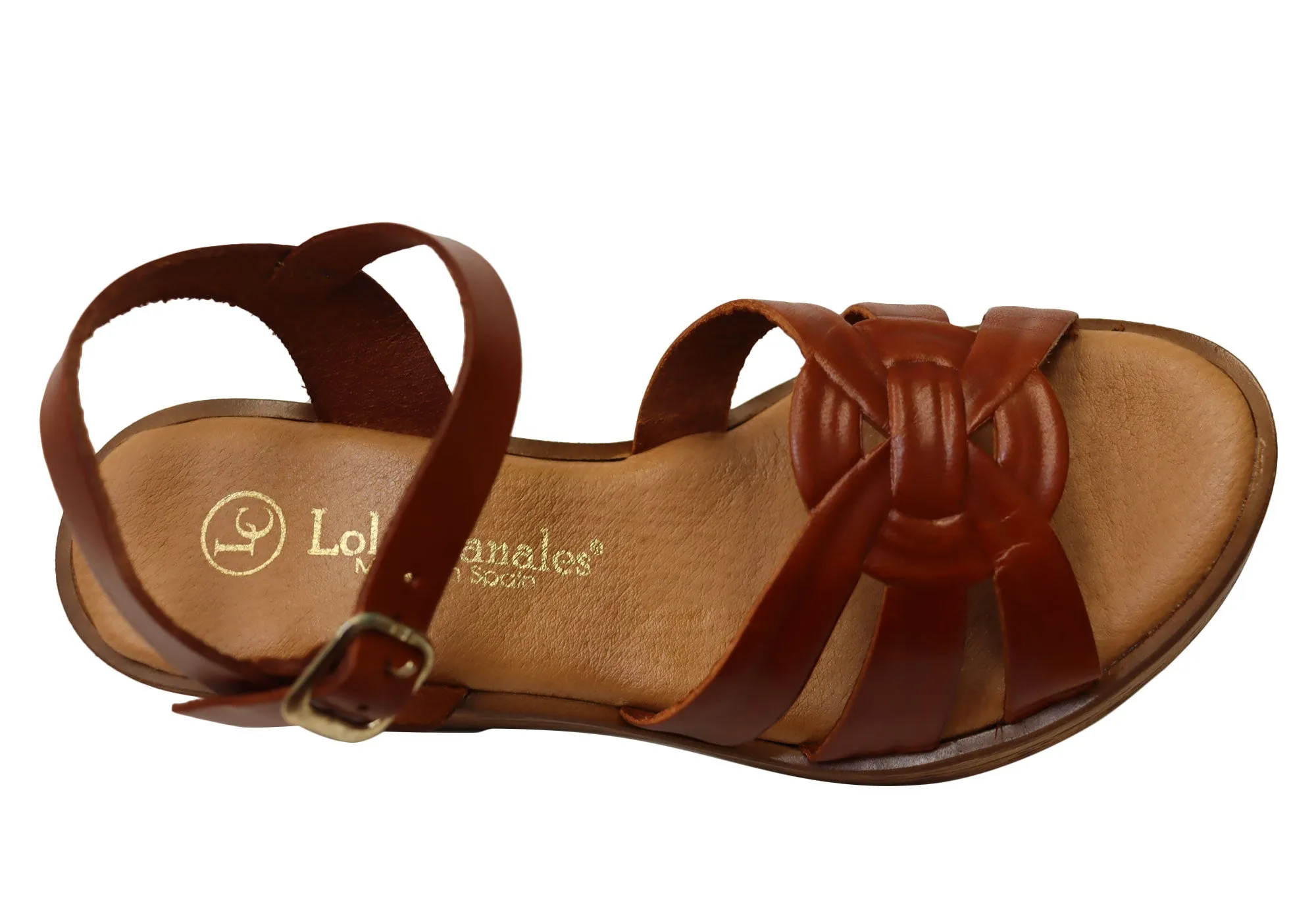 Lola Canales Moment Womens Spanish Leather Wedge Sandals Lola Canales Shoes
