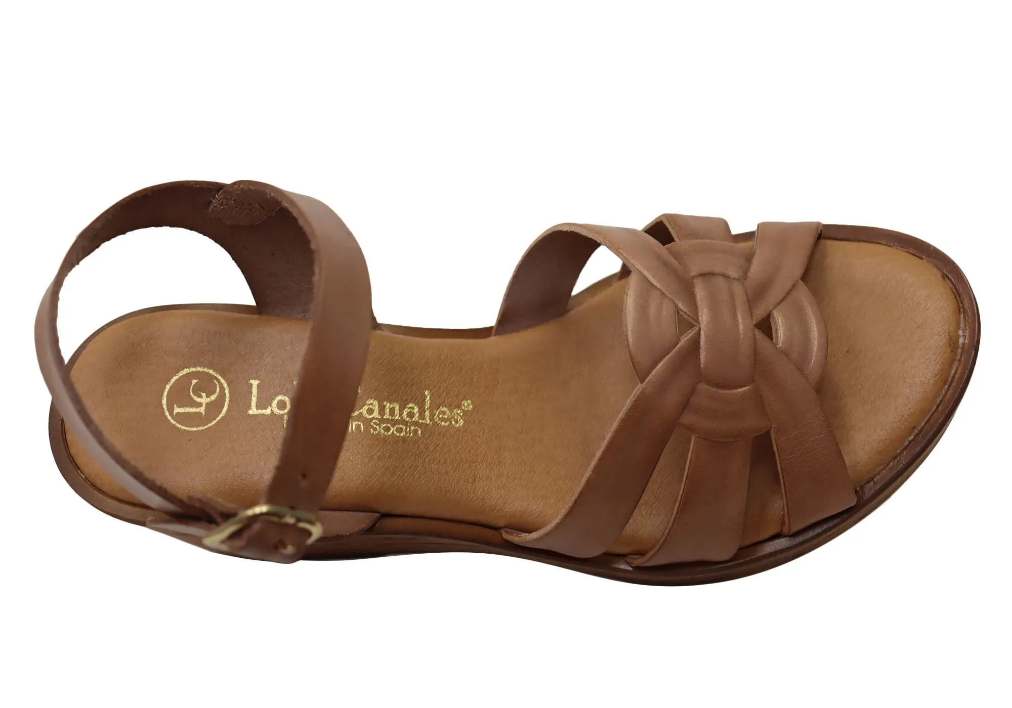 Lola Canales Moment Womens Spanish Leather Wedge Sandals Lola Canales Shoes