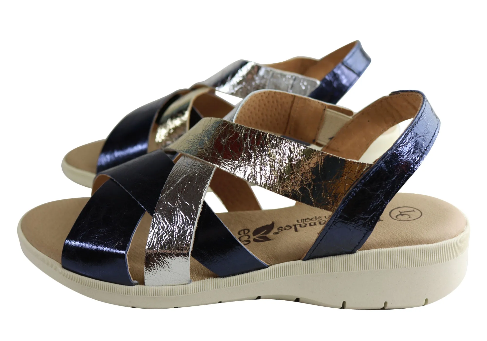 Lola Canales Shimmer Womens Comfortable Leather Sandals Made In Spain Lola Canales Shoes