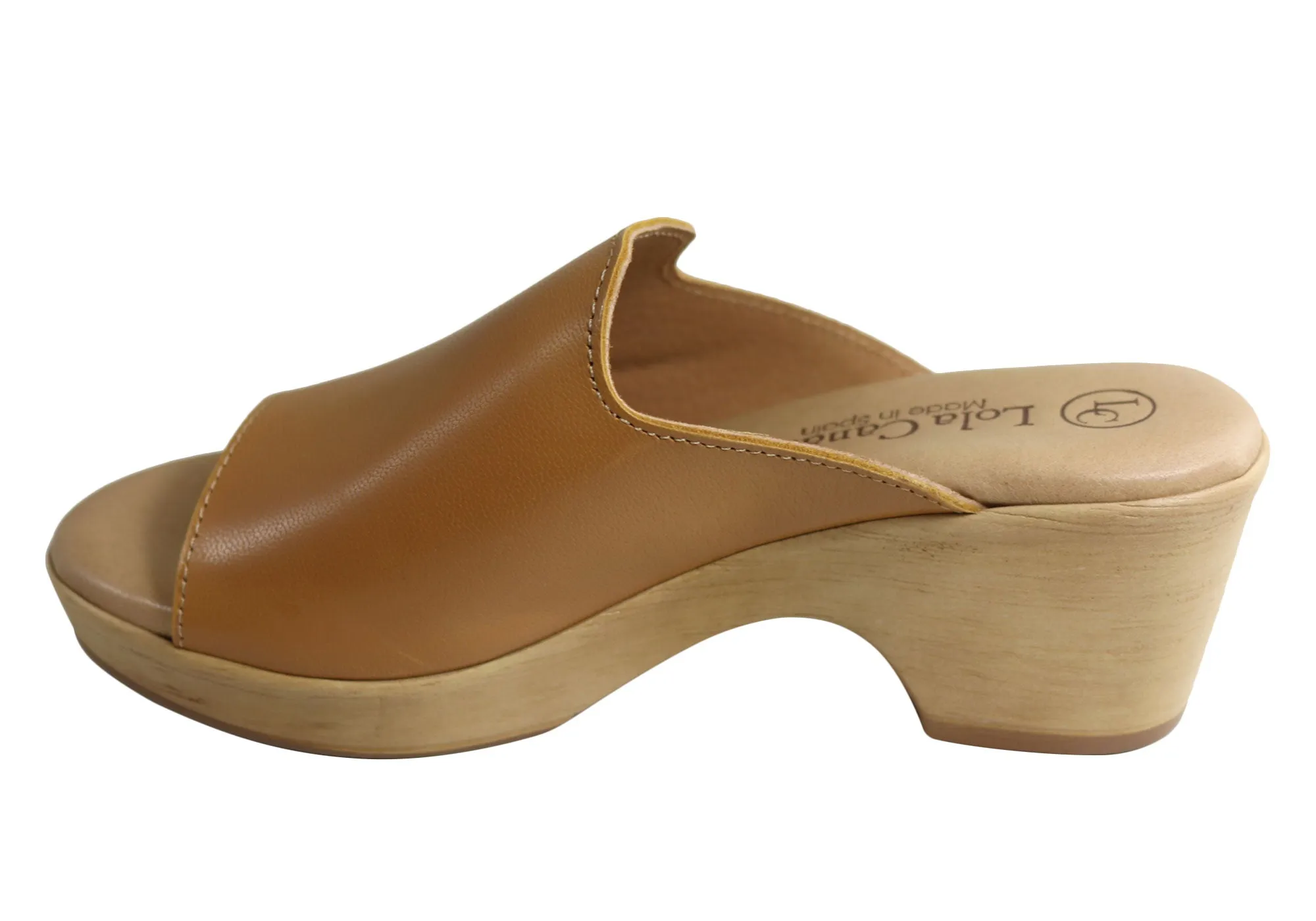 Lola Canales Trinity Womens Spanish Comfortable Leather Slide Sandals Lola Canales Shoes