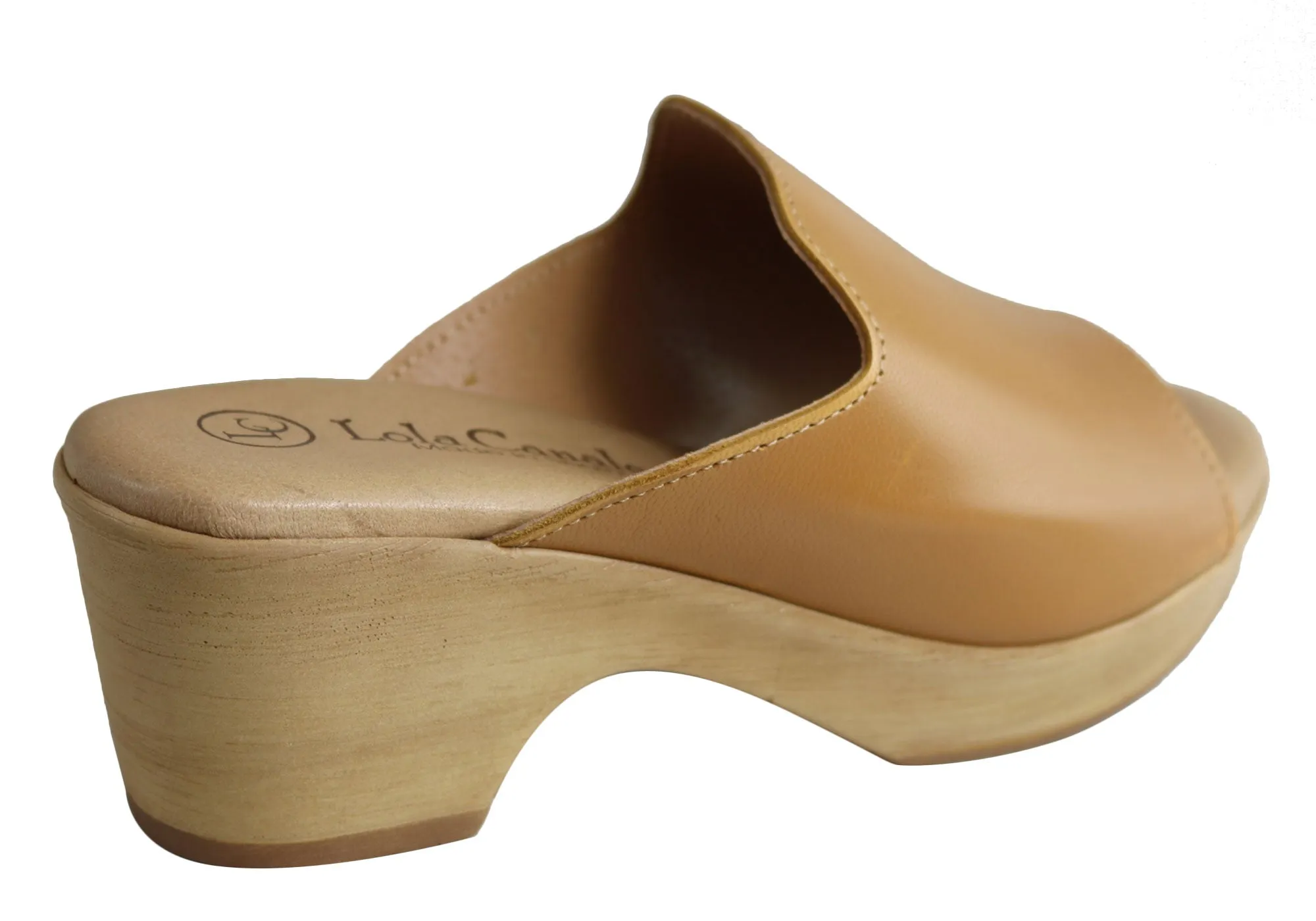 Lola Canales Trinity Womens Spanish Comfortable Leather Slide Sandals Lola Canales Shoes