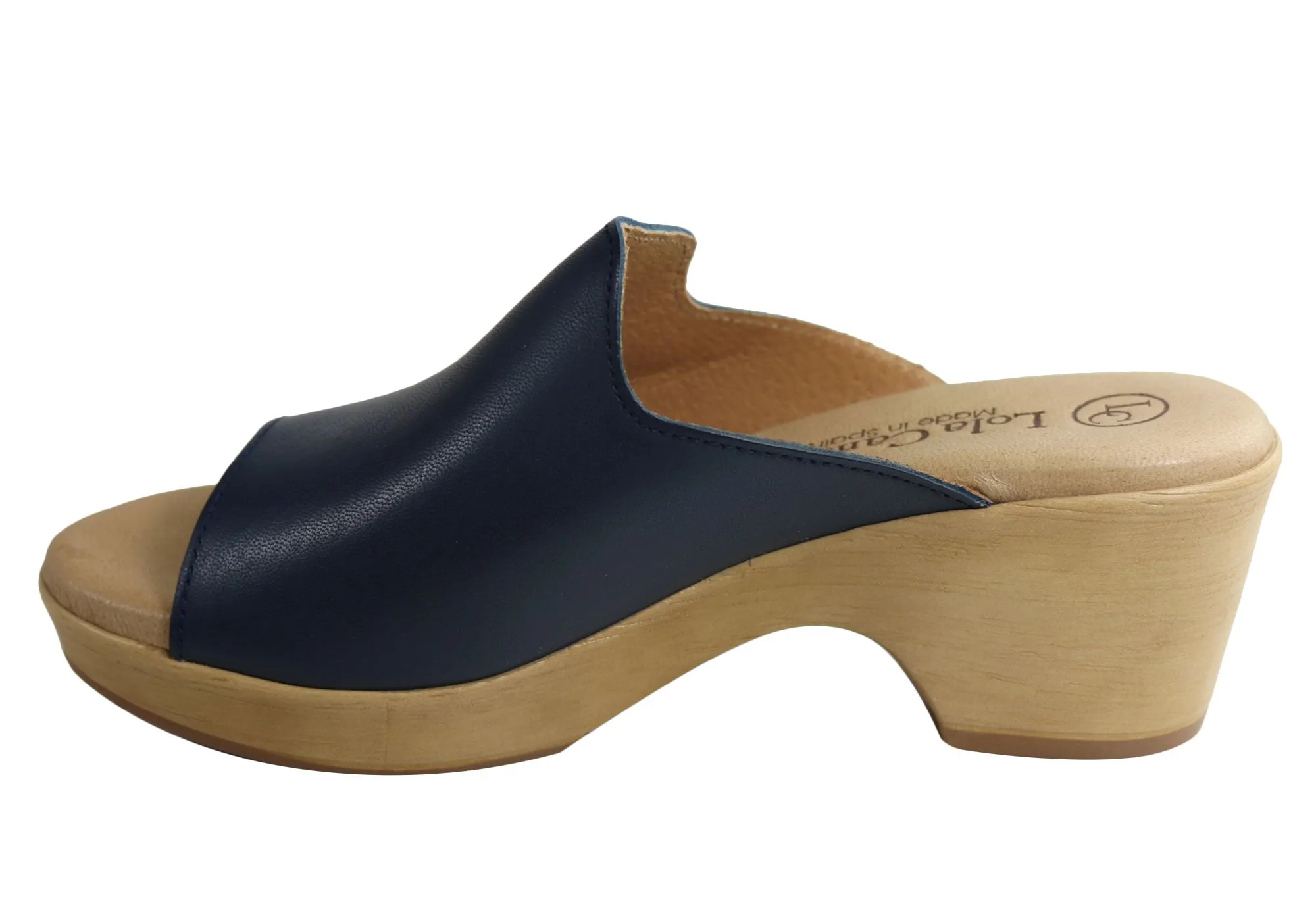 Lola Canales Trinity Womens Spanish Comfortable Leather Slide Sandals Lola Canales Shoes