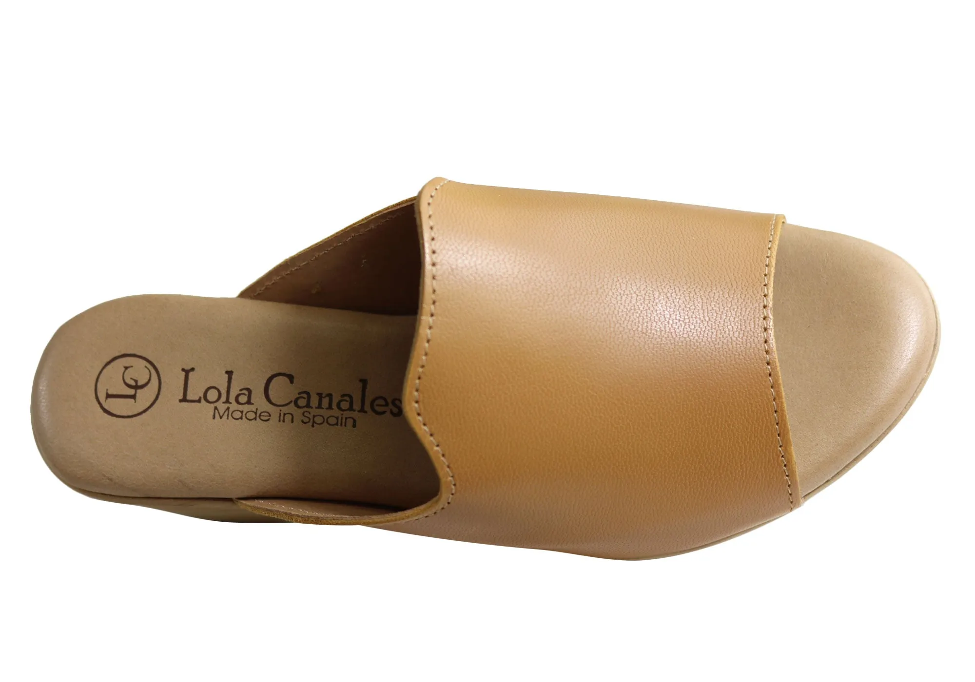 Lola Canales Trinity Womens Spanish Comfortable Leather Slide Sandals Lola Canales Shoes