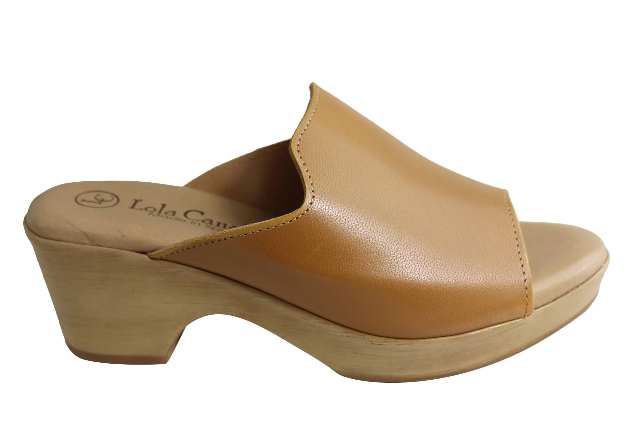 Lola Canales Trinity Womens Spanish Comfortable Leather Slide Sandals Lola Canales Shoes