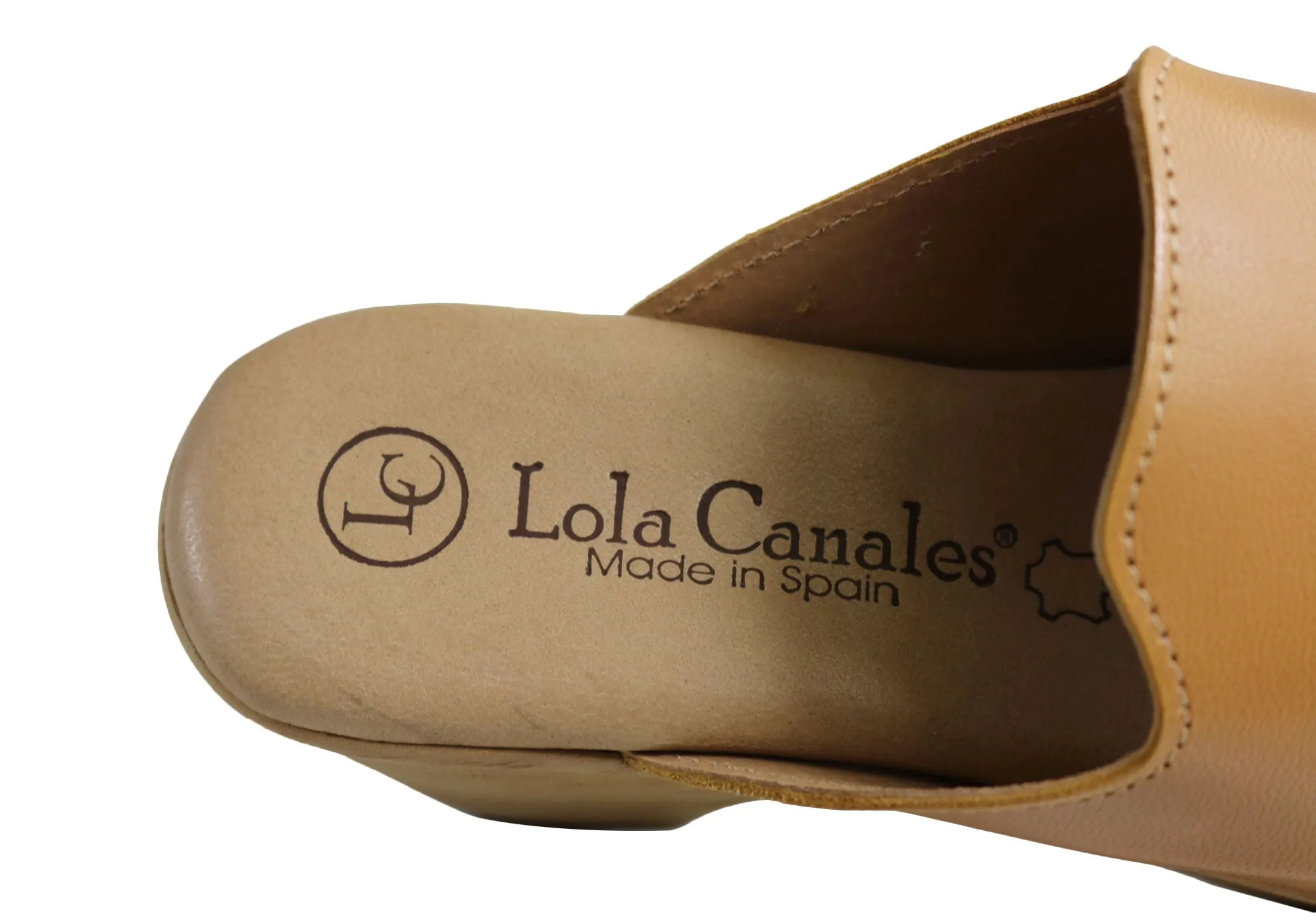 Lola Canales Trinity Womens Spanish Comfortable Leather Slide Sandals Lola Canales Shoes