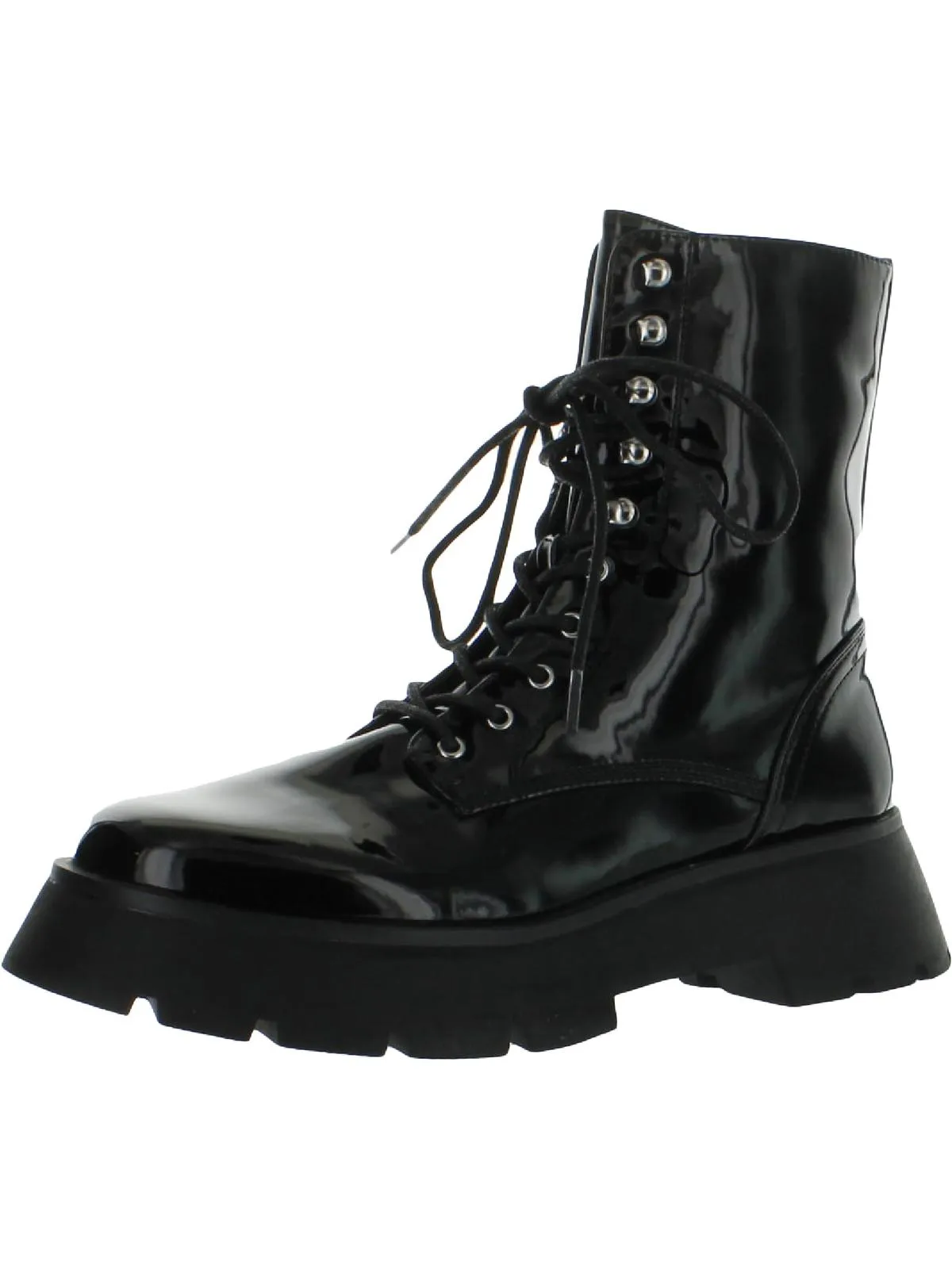 Lolita Womens Zipper Combat & Lace-up Boots