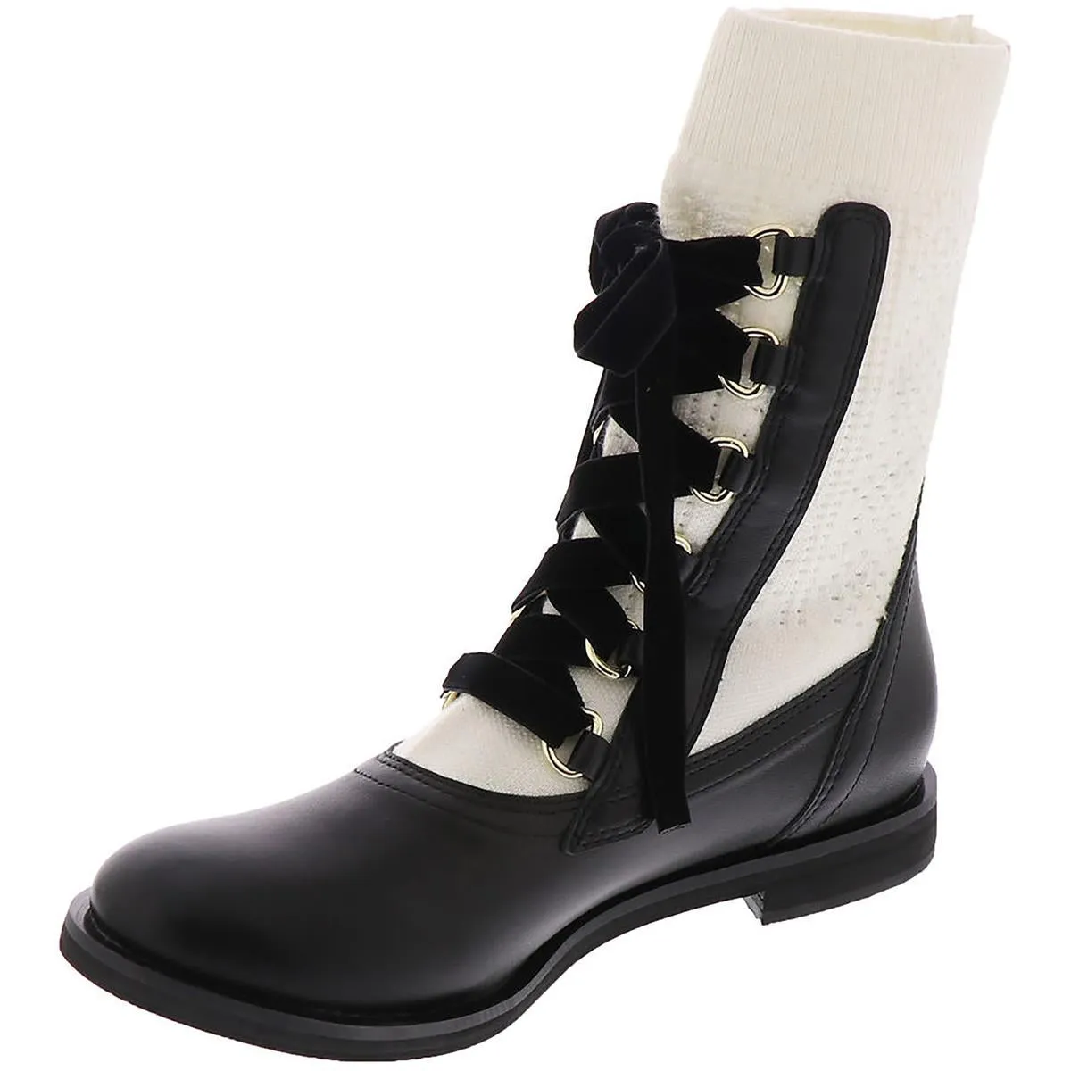 Lux Sock Camper Womens Leather Slip On Ankle Boots