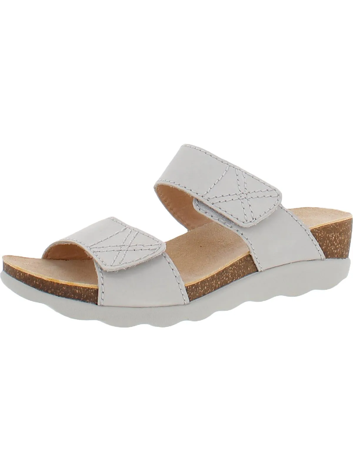Maddy Womens Leather Cork Slide Sandals
