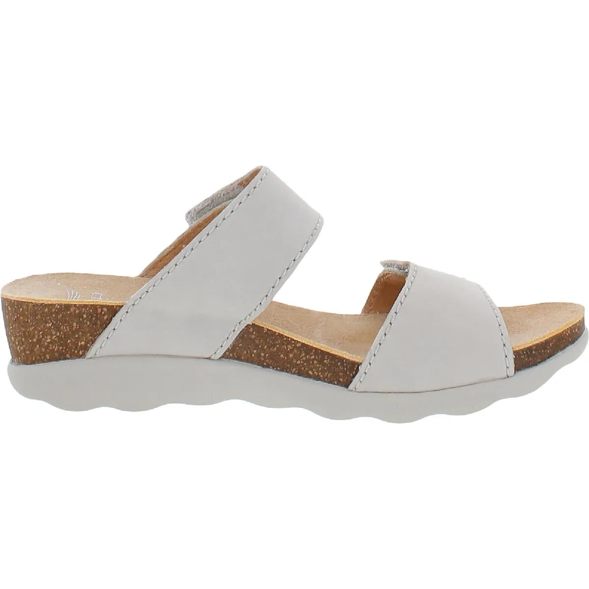 Maddy Womens Leather Cork Slide Sandals