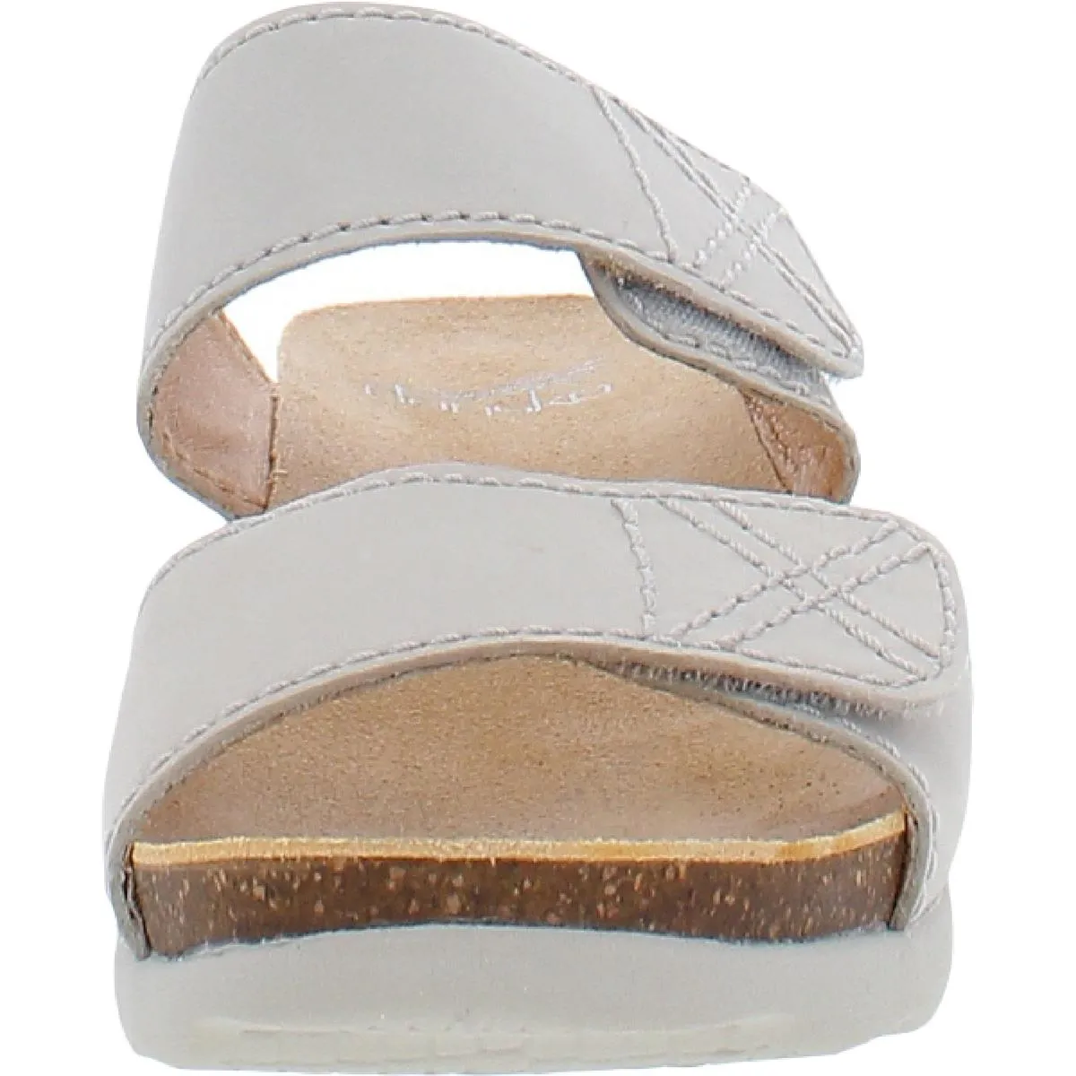Maddy Womens Leather Cork Slide Sandals
