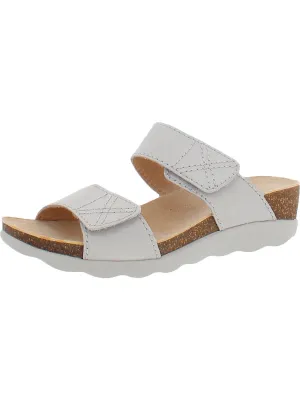 Maddy Womens Leather Cork Slide Sandals