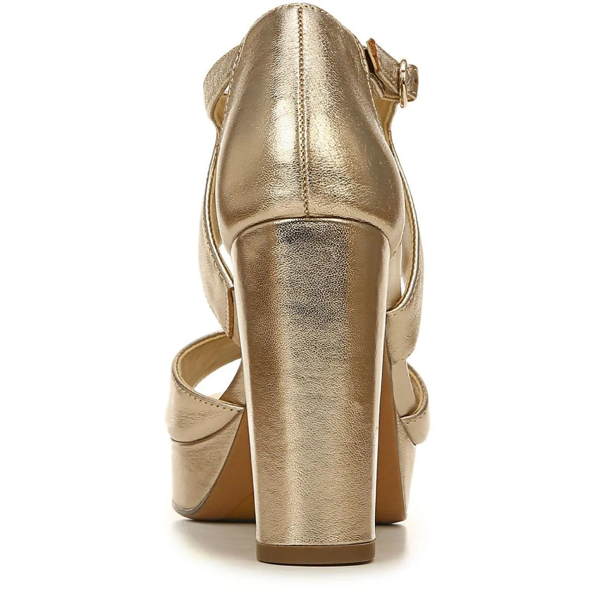 Mae Womens Leather Ankle Strap Platform Sandals