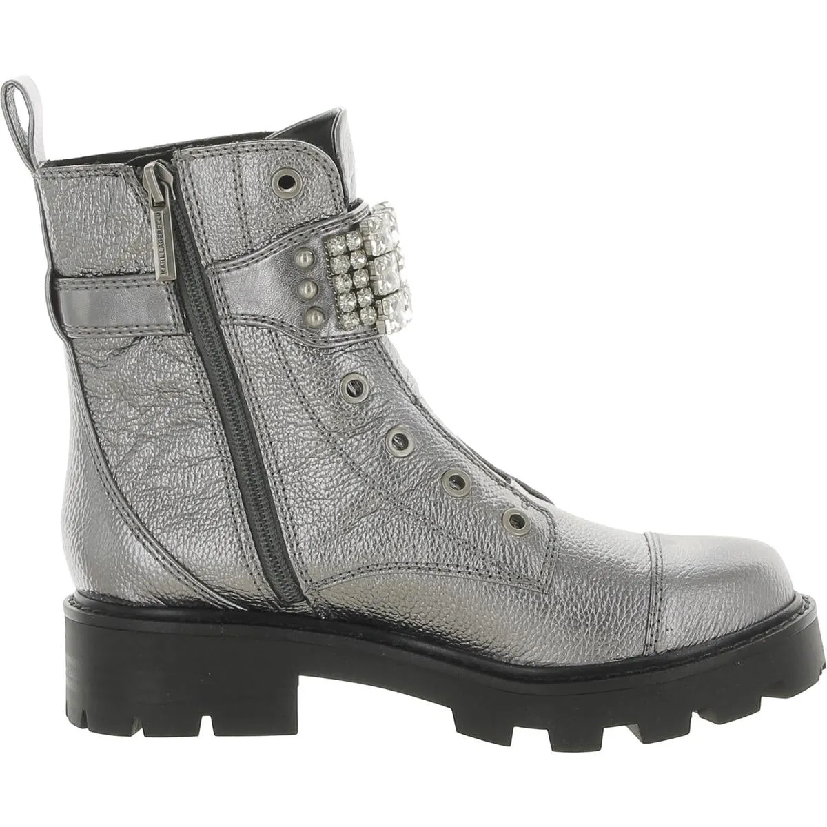 Maeva  Womens Zipper Lug Sole Booties