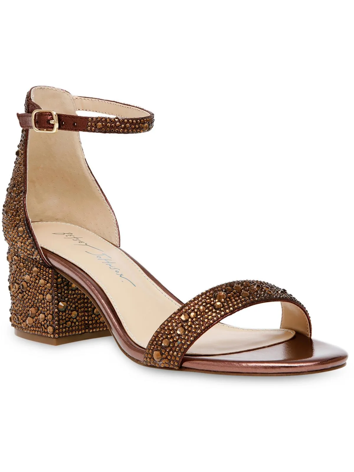 Mari Womens Satin Embellished Heels