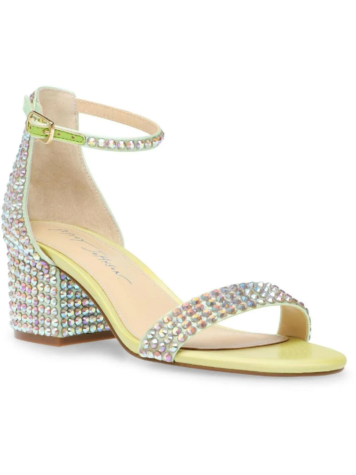 Mari Womens Satin Embellished Heels