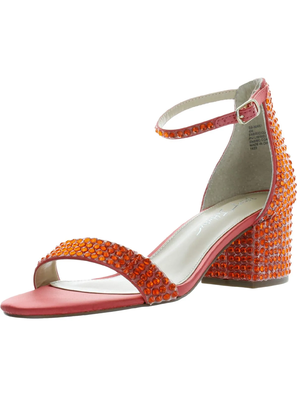 Mari Womens Satin Embellished Heels
