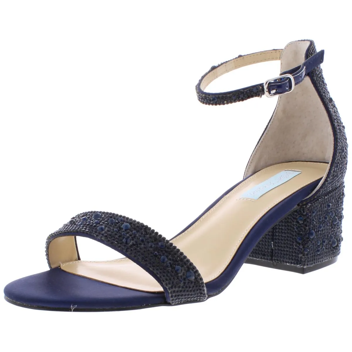 Mari Womens Satin Embellished Heels
