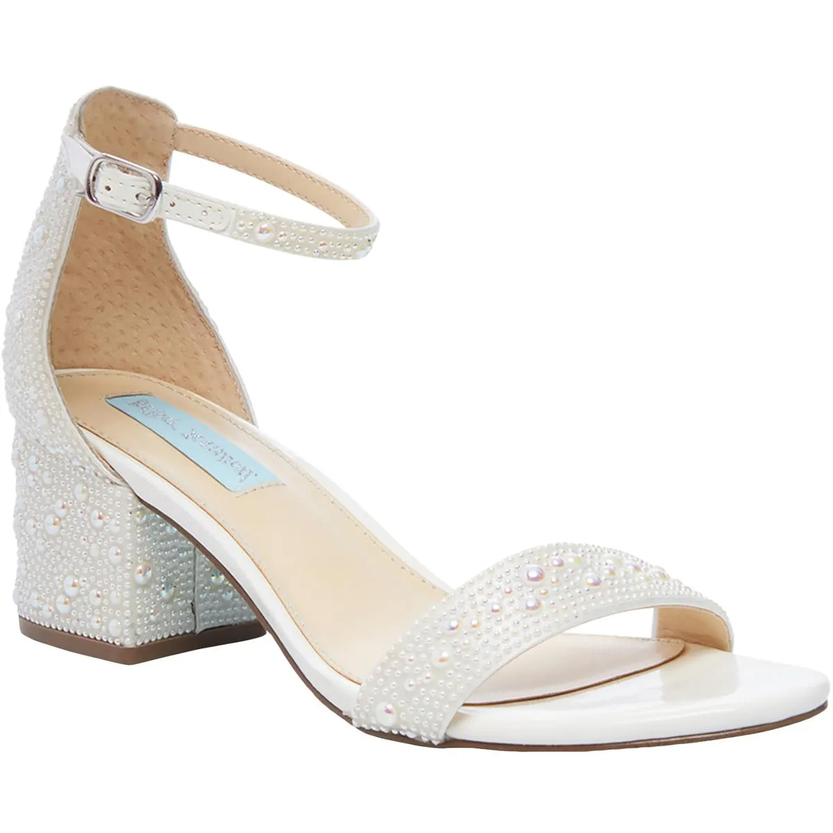 Mari Womens Satin Embellished Heels