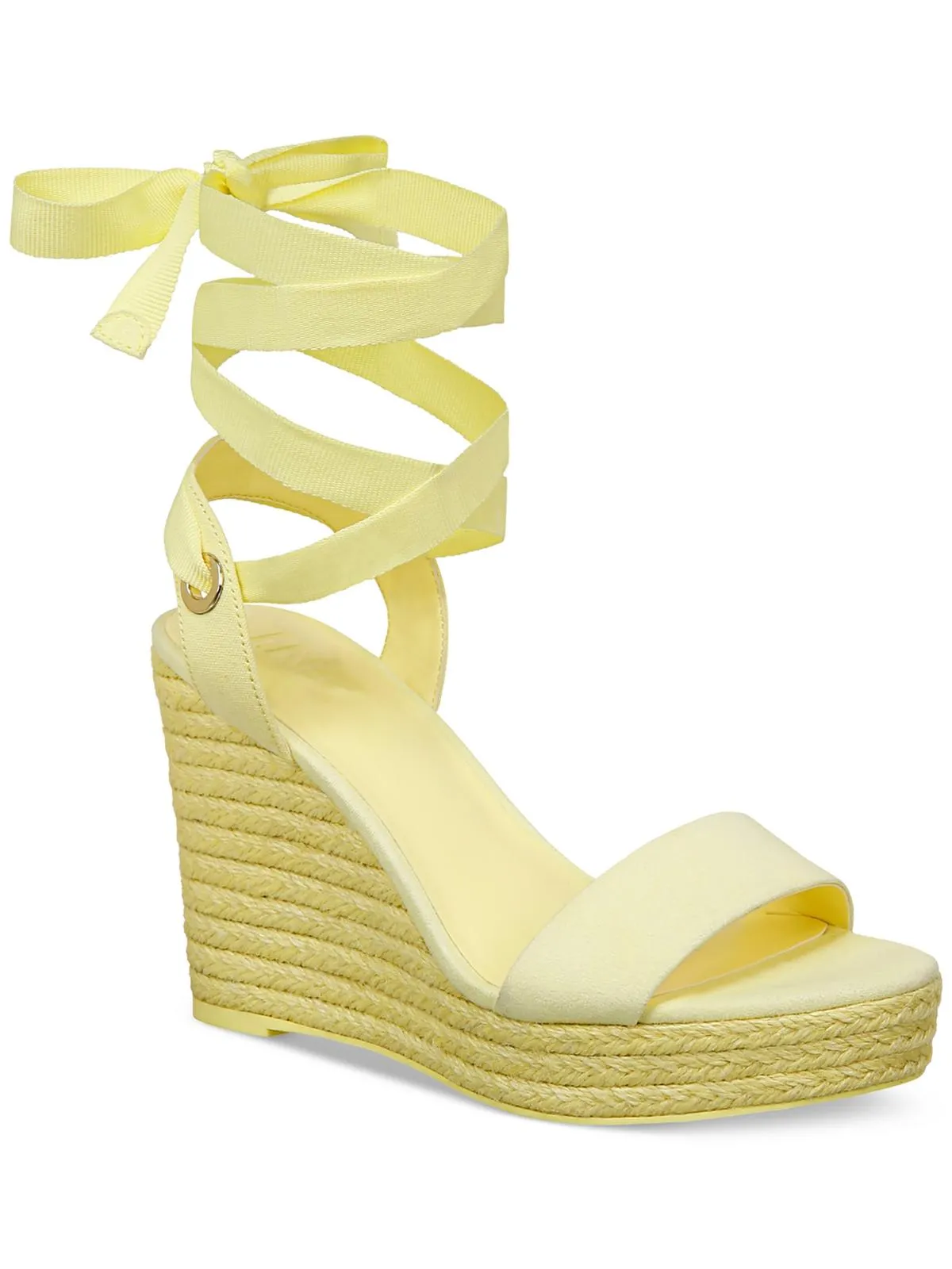 Maxx Womens Faux Suede Open Toe Wedge Sandals