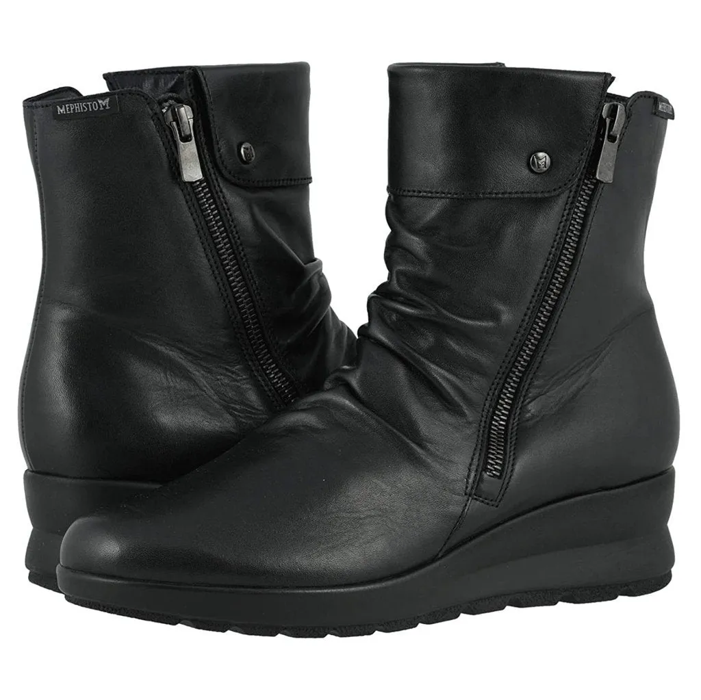Mephisto Phila Full Grain Leather Women's Wedge Heeled Ankle Boots